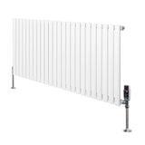 Oval Single Column Radiator & Valves – 600mm x 1440mm – White
