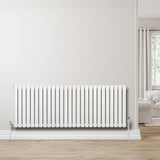 Oval Single Column Radiator & Valves – 600mm x 1620mm – White