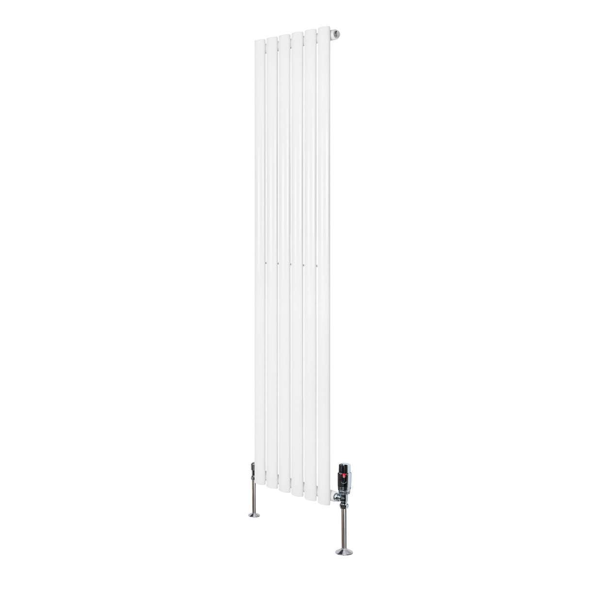 Oval Single Column Radiator & Valves – 1600mm x 360mm – White
