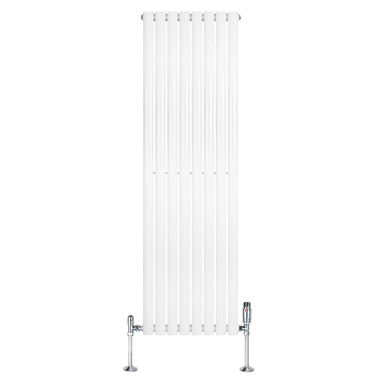 Oval Single Column Radiator & Valves – 1600mm x 480mm – White