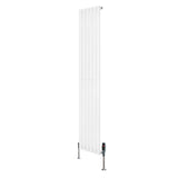 Oval Single Column Radiator & Valves – 1800mm x 360mm – White