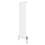 Oval Single Column Radiator & Valves – 1800mm x 480mm – White