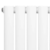Oval Single Column Radiator & Valves – 1800mm x 480mm – White