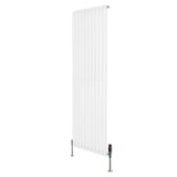 Oval Single Column Radiator & Valves – 1800mm x 600mm – White