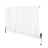 Flat Single Column Radiator & Valves – 600mm x 910mm – White