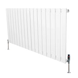 Flat Single Column Radiator & Valves – 600mm x 1190mm – White