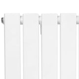 Flat Single Column Radiator & Valves – 600mm x 1190mm – White