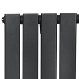 Flat Single Column Radiator & Valves – 1600mm x 420mm – Anthracite Grey