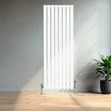 Flat Single Column Radiator & Valves – 1600mm x 560mm – White