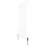 Flat Single Column Radiator – 1600mm x 700mm & Valves – White