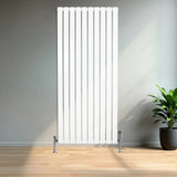 Flat Single Column Radiator – 1600mm x 700mm & Valves – White