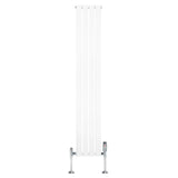 Flat Single Column Radiator & Valves – 1800mm x 280mm – White