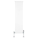 Flat Single Column Radiator & Valves – 1800mm x 420mm – White