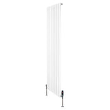 Flat Single Column Radiator & Valves – 1800mm x 560mm – White