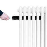 Traditional 4 Column Radiator & Valves - 1800 x 290mm - White