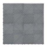 Vented Garage Floor Tiles x 225 With Edges - Grey