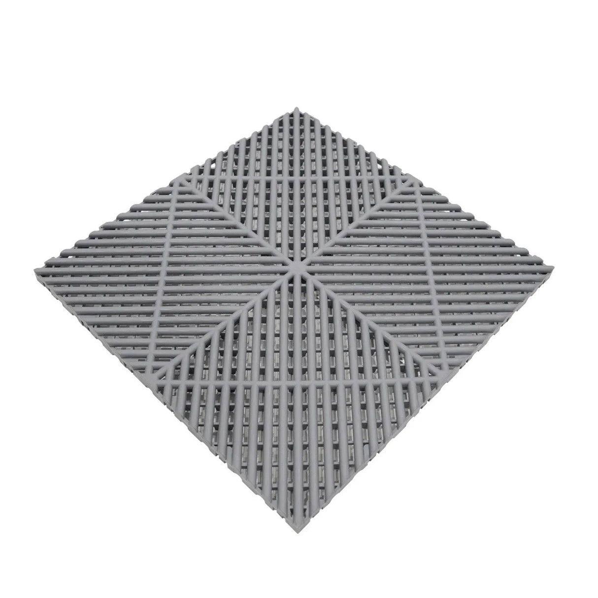 Vented Garage Floor Tiles x 225 With Edges - Grey