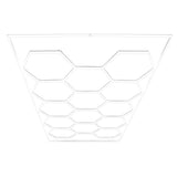 Hexagon LED Light & Vented Garage Floor Tiles x 120 With Edges - Black