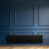 Traditional 4 Column Radiator - 300 x 1370mm - Black