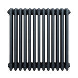 Traditional 4 Column Radiator - 600 x 605mm - Anthracite Grey