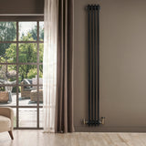 Traditional 4 Column Radiator - 1800 x 200mm - Black