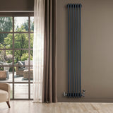 Traditional 4 Column Radiator - 1800 x 290mm - Anthracite Grey