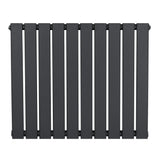 Flat Single Column Radiator - 600 x 700mm - Anthracite Grey