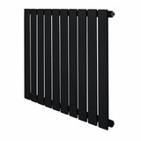 Flat Single Column Radiator - 600 x 700mm - Black