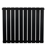 Flat Single Column Radiator - 600 x 700mm - Black
