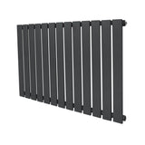 Flat Single Column Radiator - 600 x 910mm - Anthracite Grey