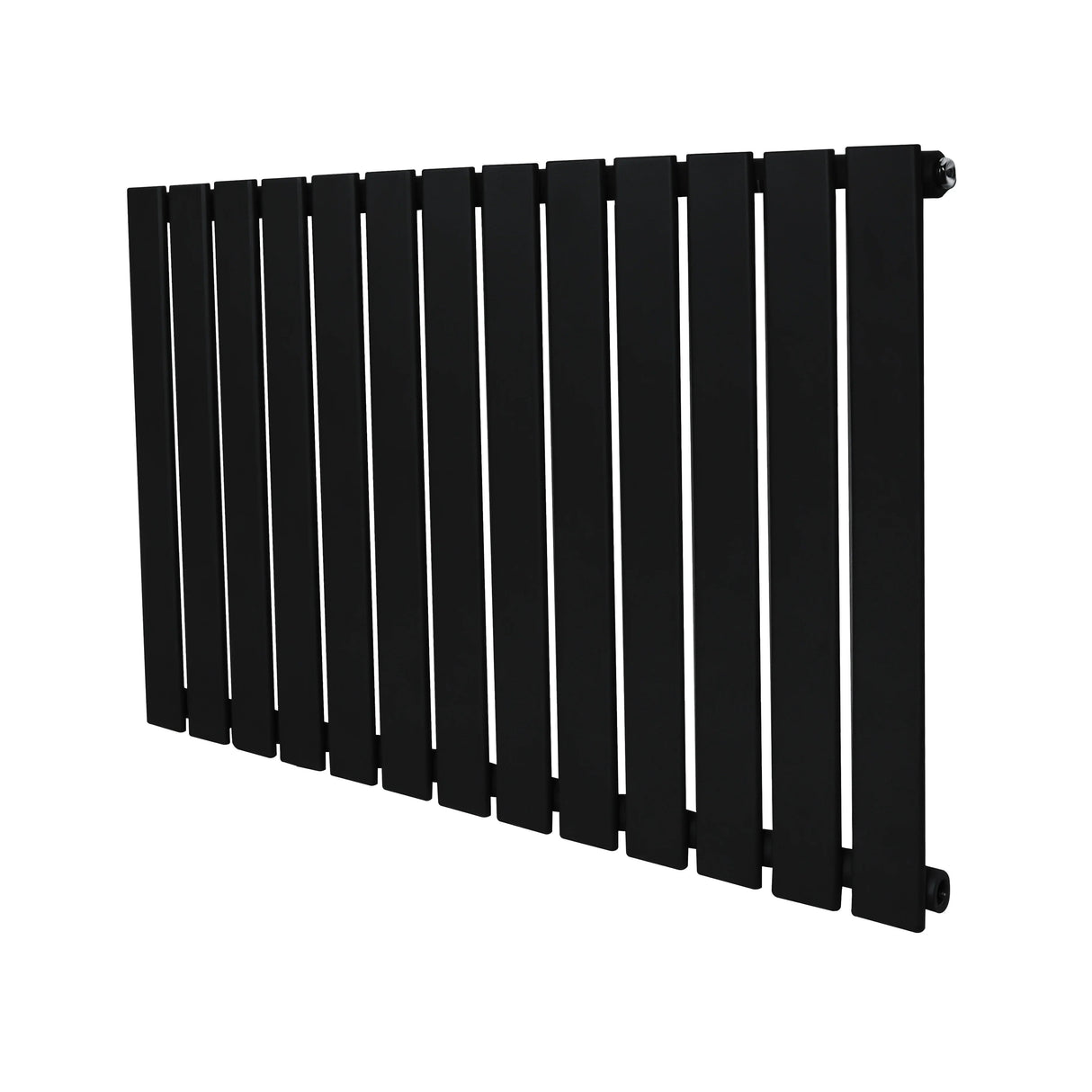 Flat Single Column Radiator - 600 x 910mm - Black