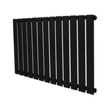 Flat Single Column Radiator - 600 x 910mm - Black