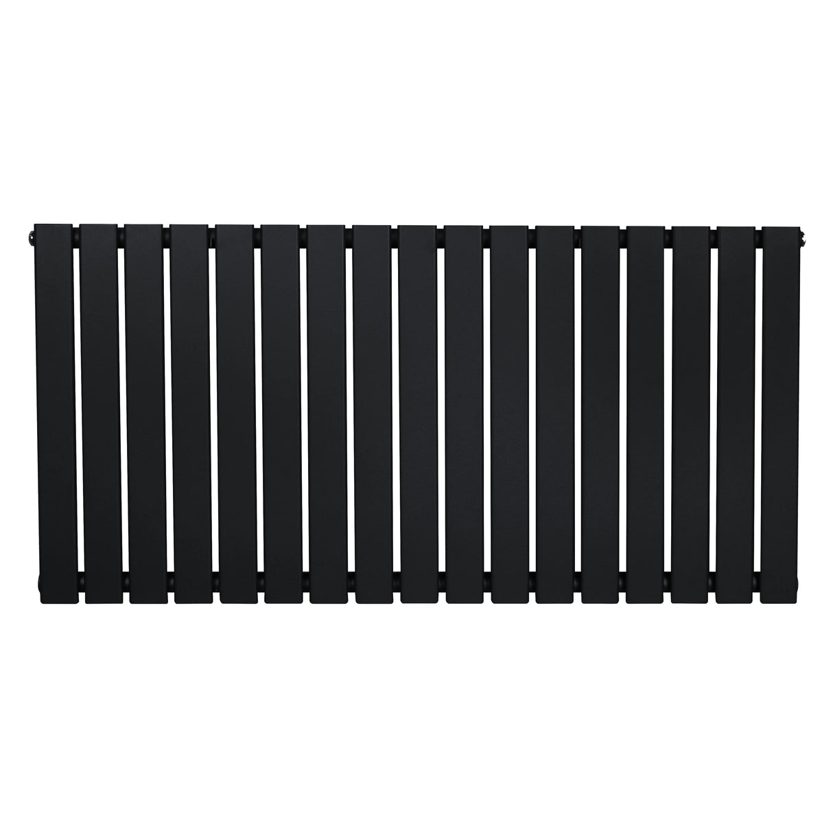 Flat Single Column Radiator - 600 x 1190mm - Black