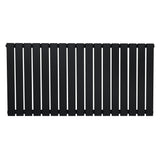 Flat Single Column Radiator - 600 x 1190mm - Black
