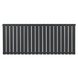 Flat Single Column Radiator - 600 x 1400mm - Anthracite Grey