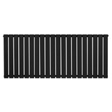 Flat Single Column Radiator - 600 x 1400mm - Black