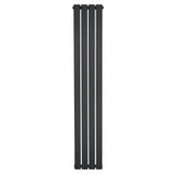 Flat Single Column Radiator - 1600 x 280mm - Anthracite Grey