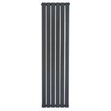 Flat Single Column Radiator - 1600 x 420mm - Anthracite Grey