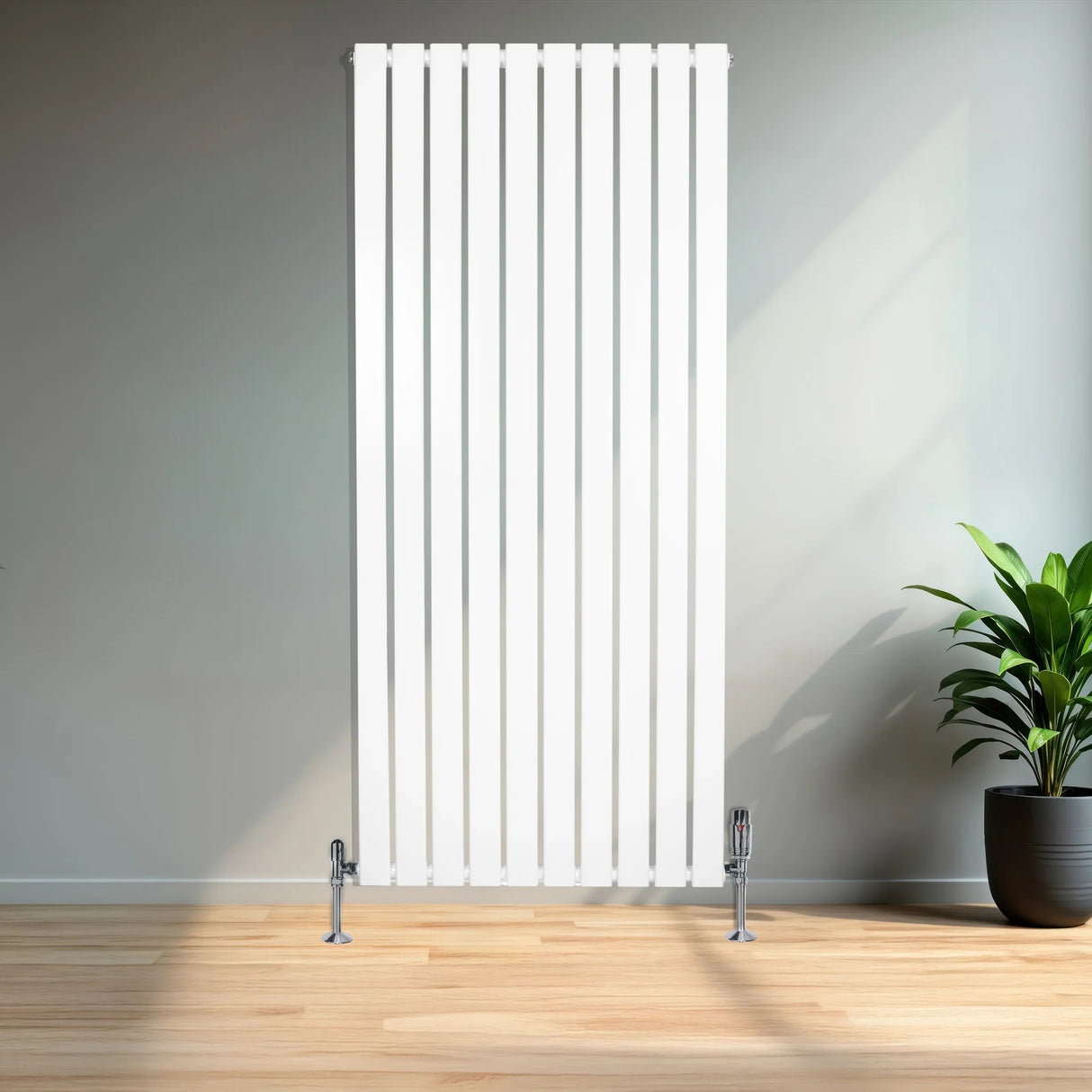 Flat Single Column Radiator - 1600 x 700mm - White