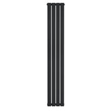 Flat Single Column Radiator - 1800 x 280mm - Black