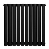 Oval Single Column Radiator - 600 x 600mm - Black