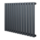 Oval Single Column Radiator - 600 x 780mm - Anthracite Grey