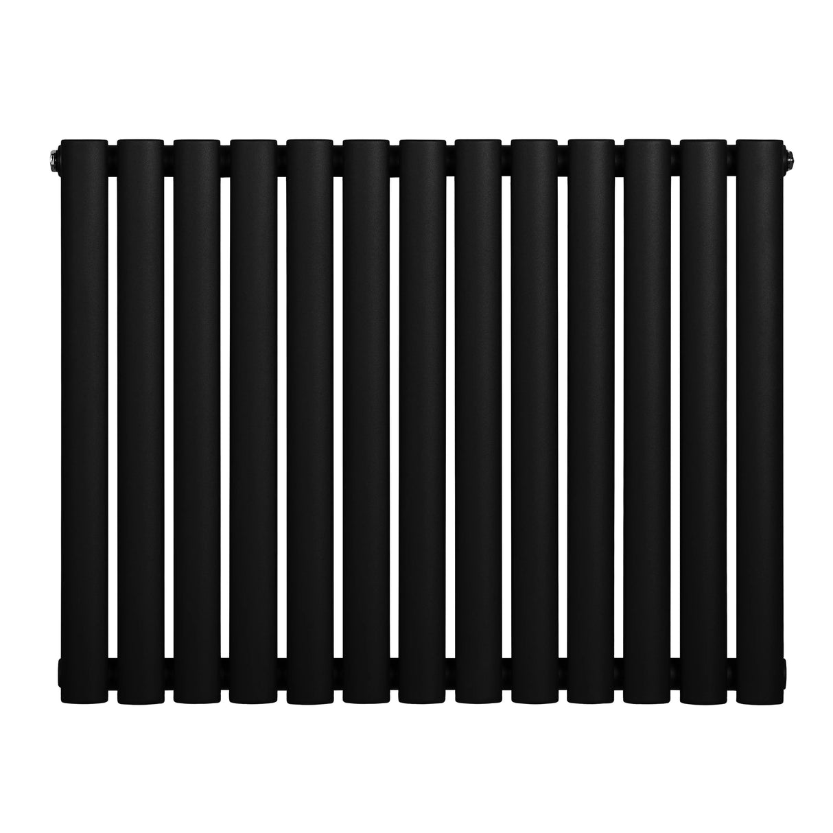 Oval Single Column Radiator - 600 x 780mm - Black