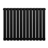 Oval Single Column Radiator - 600 x 780mm - Black