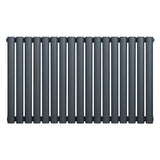 Oval Single Column Radiator - 600 x 1020mm - Anthracite Grey