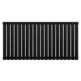 Oval Single Column Radiator - 600 x 1200mm - Black