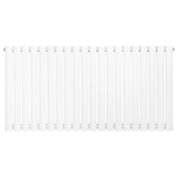 Oval Single Column Radiator - 600 x 1200mm - White