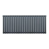 Oval Single Column Radiator - 600 x 1440mm - Anthracite Grey