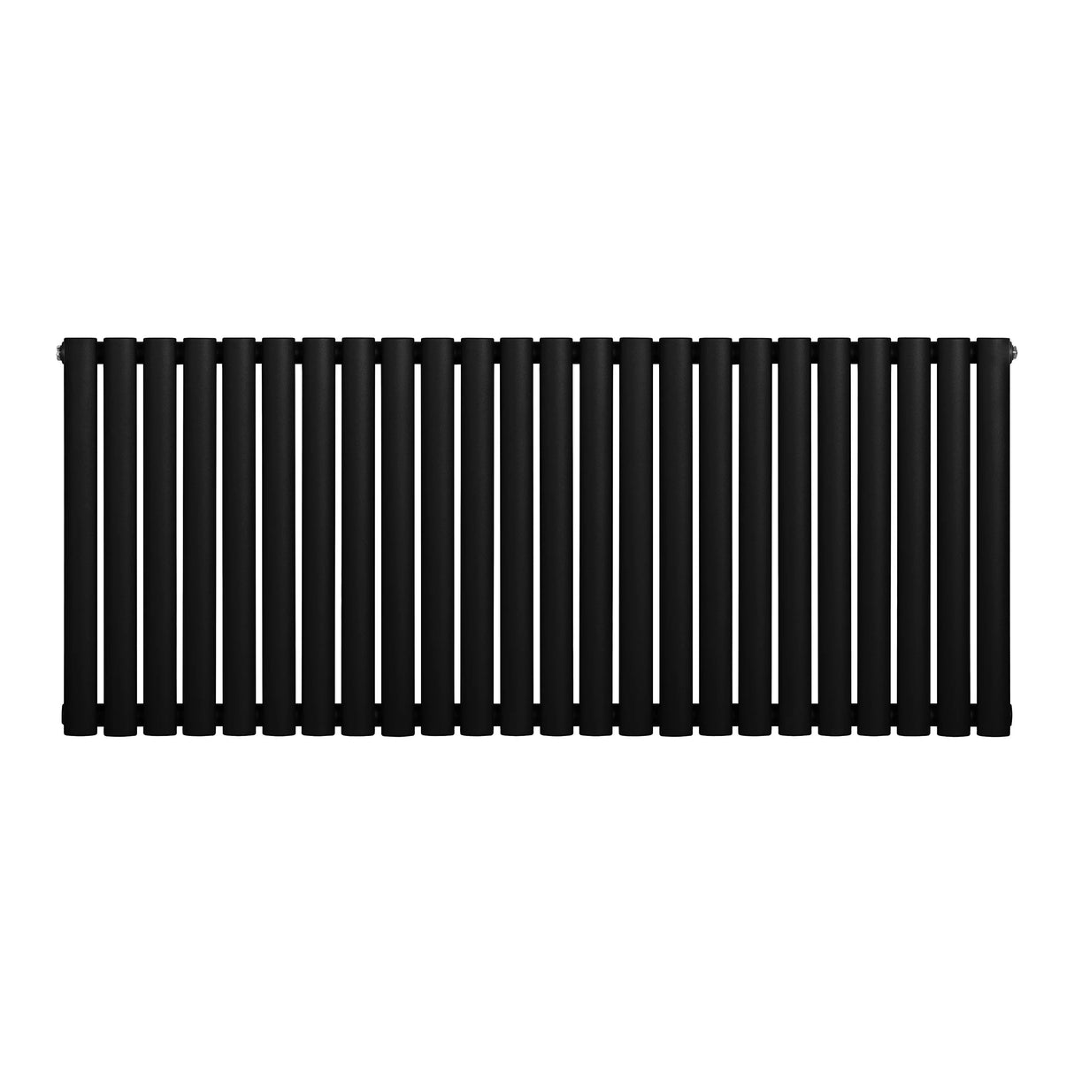 Oval Single Column Radiator - 600 x 1440mm - Black