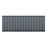 Oval Single Column Radiator - 600 x 1620mm - Anthracite Grey